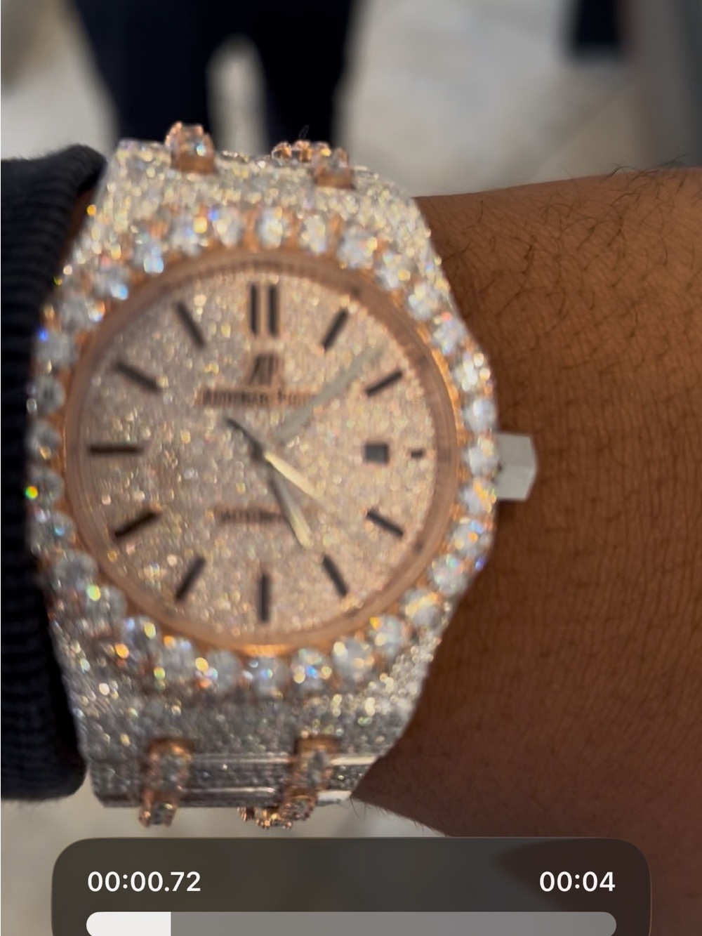 Audemars Piguet Rose Gold Moissanite Watch